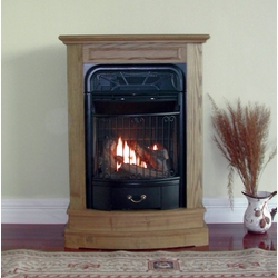 World Marketing GFP2516R The Windsor Gas Fireplace in Dark Oak