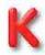 Infletters 111 14in Inflatable Letter K Red Pack of 12