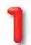 Infletters 131 14in Inflatable Number 1 Red Pack of 12