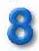 Infletters 238 14in Inflatable Number 8 Blue Pack of 12