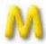 Infletters 313 14in Inflatable Letter M Yellow Pack of 12