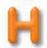Infletters 508 14in Inflatable Letter H Orange Pack of 12