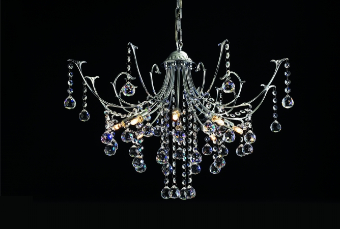Z Lite 802CH Parisian Crystal Chand. 8 Light Crystal Chandelier- Chrome