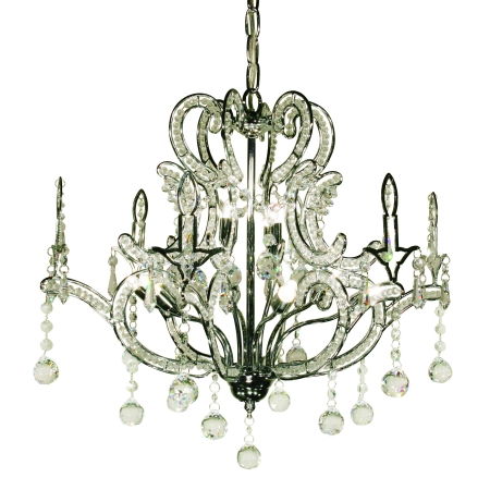 Z Lite 834CH Parisian Crystal Chand. 8 Light Crystal Chandelier- Chome