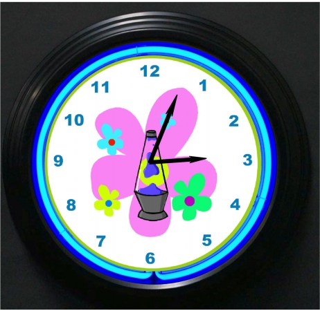 Neon Concepts 1717 Lava Lamp Neon Clock