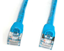 15 ft Blue Shielded- Snagless- Category 5e- 350 MHz- STP Patch Cable