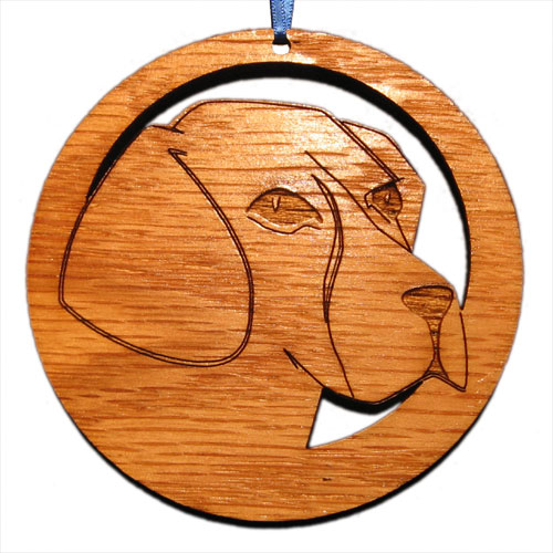 Dog001fn Laser-etched Beagle Face Dog Ornaments - Set Of 6