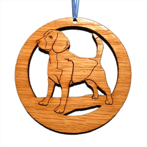 Dog001n Laser-etched Beagle Dog Ornaments - Set Of 6