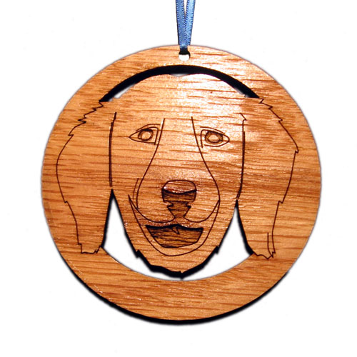 Dog006fn Laser-etched Golden Retriever Face Dog Ornaments - Set Of 6