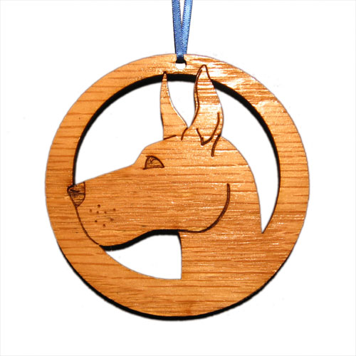 Dog007fn Laser-etched Great Dane Face Dog Ornaments - Set Of 6