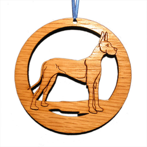 Dog007n Laser-etched Great Dane Dog Ornaments - Set Of 6