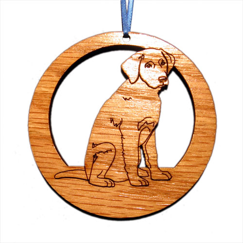 Dog008n Laser-etched Labrador Retriever Dog Ornaments - Set Of 6