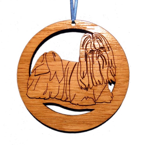 Dog012n Laser-etched Shih Tzu Dog Ornaments - Set Of 6