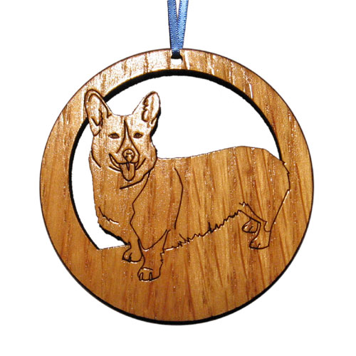 Dog018n Laser-etched Corgi Dog Ornaments - Set Of 6