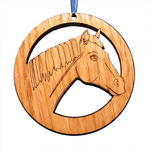 Far001n Laser-etched Horse Ornaments - Set Of 6