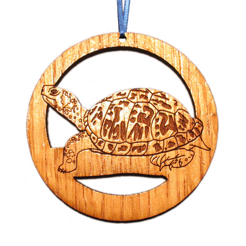 Rep002n Laser-etched Turtle Ornaments - Set Of 6