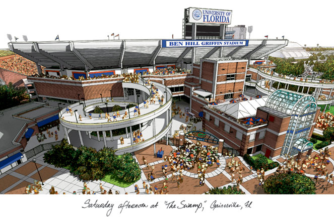 UPC 840710009296 product image for University of Florida   the  Swamp  Lithograph Print | upcitemdb.com