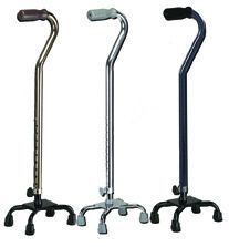 Quad Cane-small Base With Vinyl Grip - 1604