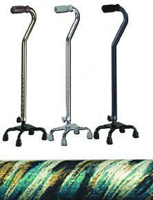Quad Cane Small Base Cyclone Green - 1604H