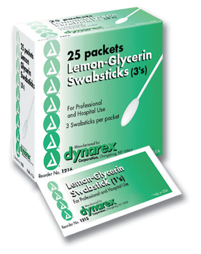 Lemon-glycerin Swabsticks - 3 Packet 25-pks / 3 - 3011