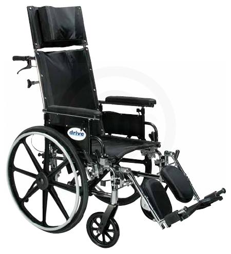 Viper Plus Reclining Wheelchair - 14 Inch Flip Back Desk Arms