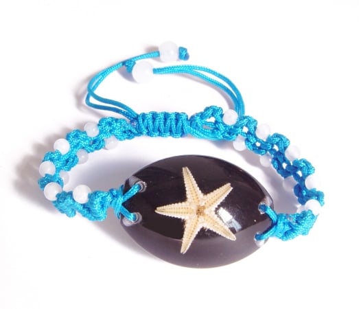 Ed Speldy East OLW102 Real Bug Bracelet-Starfish-Oval Shape-Black pack of 4