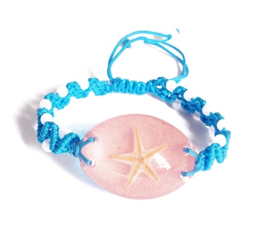 Ed Speldy East OLW104 Real Bug Bracelet-Starfish-Oval Shape-Pink pack of 4