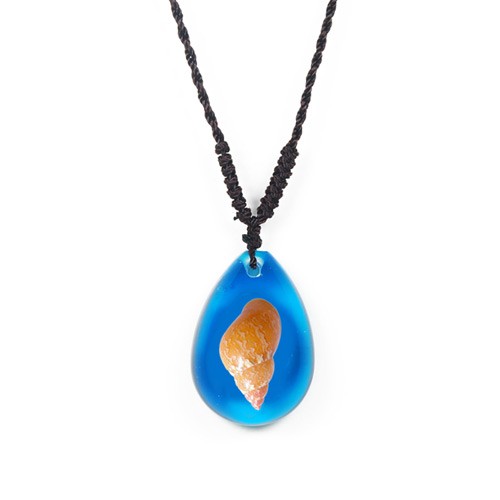 Ed Speldy East OP202 Real Bug Necklace-Shell-Clear Blue pack of 4