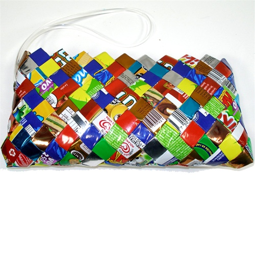 Global Crafts MRPPENWR26 Foil Wrapper Clutch Bag with Wrist Strap