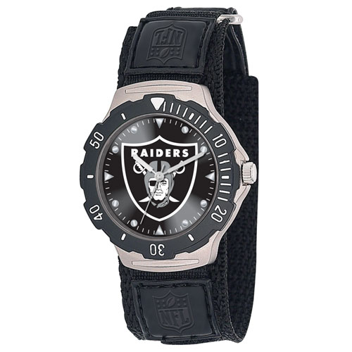 Game Time NFLAGVOAK Oakland Raiders Agent Velcro Watch