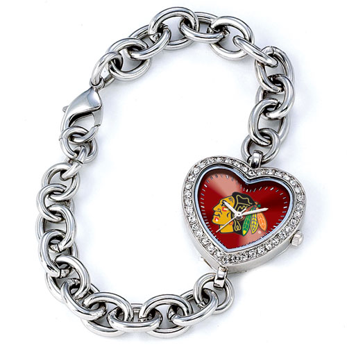 Game Time NHLHEACHI Chicago Blackhawks Heart Watch
