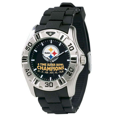 Game Time NFLMVPPIT6T Pittsburgh Steelers Mvp 6 Time Champ Watch