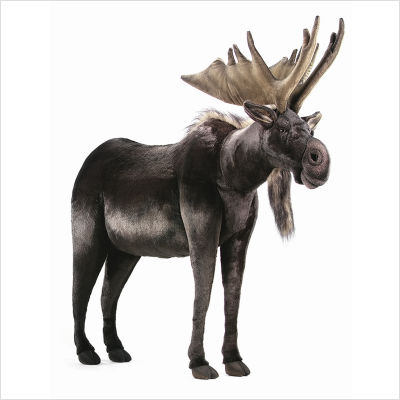 Ride On Life Size Moose - Dark Brown