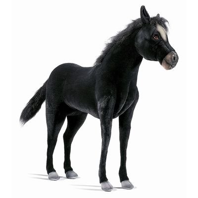 4059 Ride-On Black Pony Horse Plush Stuffed Animal