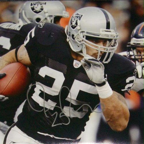 American Icon Autographs Justin Fargas Oakland Raiders Signed Autographed 16x20 Photo