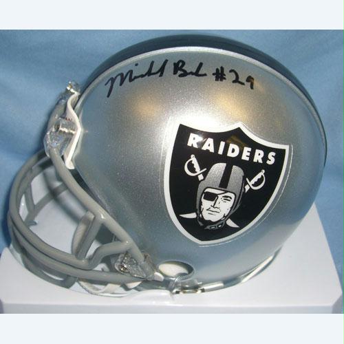 American Icon Autographs Michael Bush Oakland Raiders Signed Autographed Mini Helmet