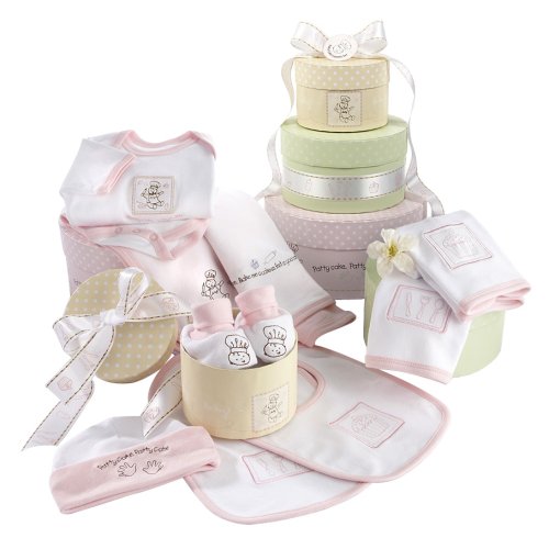 Baby Aspen BA11014PK Patty Cake Nine-Piece Layette Set in Keepsake Gift Box Tower