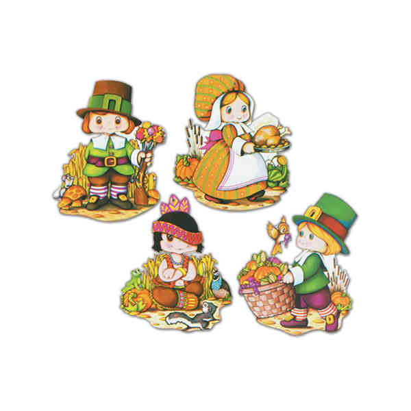 Beistle - 99802 - Thanksgiving Kiddie Cutouts - Pack of 24