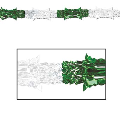 Beistle - 50509-GW - Metallic Garland- Pack of 12