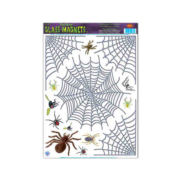 Beistle - 01034 - Spider And Web Clings- Pack Of 12