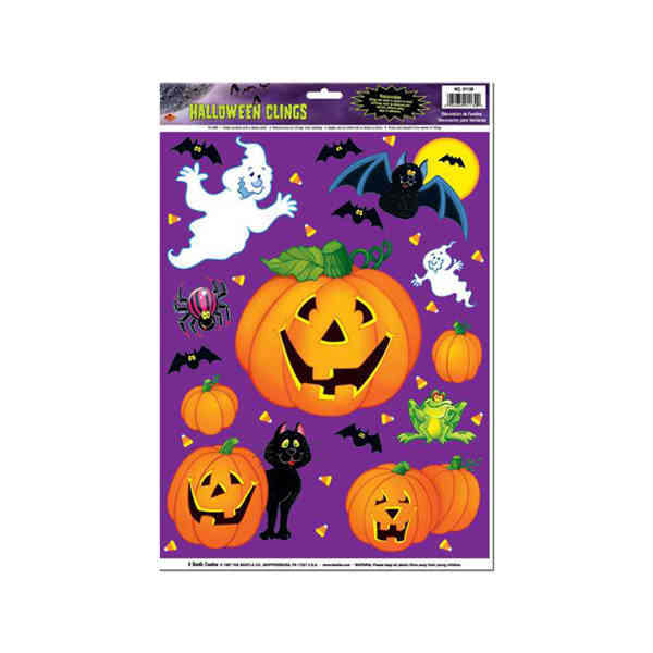 Beistle - 01130 - Pumpkin Patch Clings- Pack Of 12