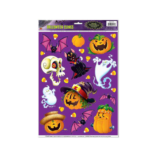 Beistle - 01131 - Halloween Character Clings- Pack Of 12