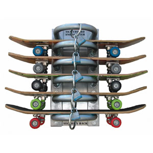 Jaypro Bloch-6 Locking Storage Racks For Skateboards And Scooters