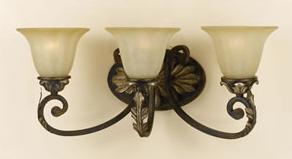 AF Lighting 69143WB Katherine 3 Light Bathroom Wall and Vanity Fixture Cognac