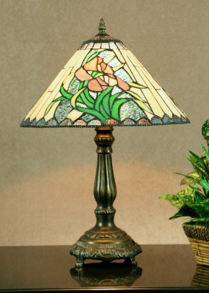 1407tl-15t Passion Lily Stylish Table Lamp- Vestige Brass