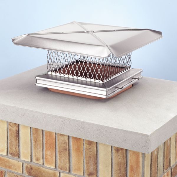 100188 Gelco 8 Inch X 8 Inch Stainless Steel Chimney Cover