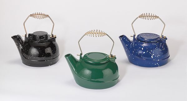 Lindemann 150005 Hy-C Blue And White Kettle 2.5qt - Right Of Picture