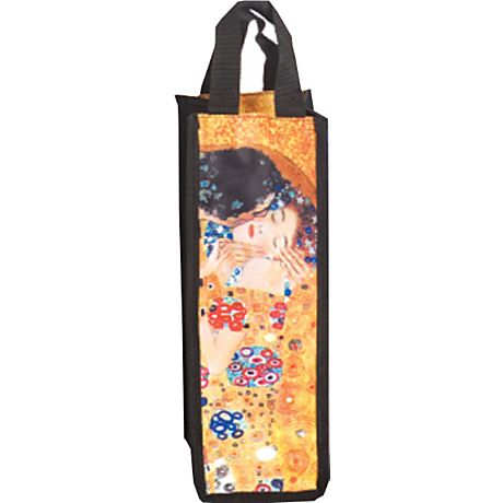 Picnic Plus PSA-416K Gallery Single Bottle Wine Tote - The Kiss