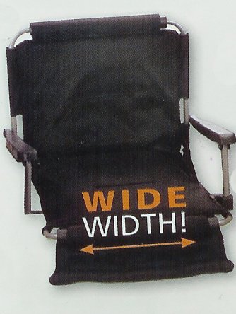 Psm-107bl Wide Width Stadium Seat - Black