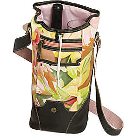 Picnic Plus PSM-227F Palmetto Single Wine Tote - Floral